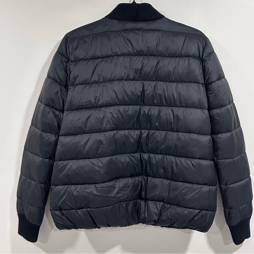 REBECA MINKOFF Women's Black Water Resistant Ribber Trim Puffer Jacket Sz S NWT - Picture 2 of 12